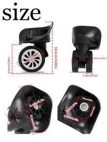 2/4pcs Luggage Replacement Wheels, Suitcase Swivel Casters, Luggage Accessories, Replacement Wheels For Suitcases, Fabric Luggage, Luggage Wheels, Luggage Accessories, Replacement Handle Wheels, Classic Roller Suitcase, Suitcase Replacement Wheels, Travel Accessories