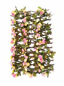 1pc Artificial Ivy Trellis Net, Artificial Plants, Expandable Fence, Wooden Lattice, Garden Decor Vines, Fake Greenery Leaf Fence, Privacy Screen, Adjustable, Suitable For Room Decor, Home Decor, Wall Decor, Bedroom Decor, Wedding Decor, Living Room Decor, Garden Decor, Outdoor Decor