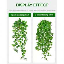 1/2pcs Artificial Plants, Hanging Planter, Wall Hanging Rack Decor, Suitable For Indoor, Outdoor, Living Room Shelf Decor, Home Decor, Room Decor, Garden Decoration, Wall Decoration