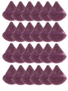 24个/15个/8个/5个三角形化妆海绵，柔软粉扑，适用于散粉、定妆粉、身体粉，化妆海绵套装，美妆工具 - 紫羅蘭色 - 查看 1