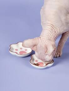 PETSIN 2pcs Japanese Style Cat Paw Shaped Cute Cartoon Creative Ceramic Dipping Sauce Soy Sauce Dishes - Multicolor - View 6