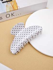 1/2件装女士波点半圆形发夹套装，简约时尚休闲可爱亚克力材质黑白波点半圆形醋酸纤维发爪夹组合，日常通勤穿搭搭配丸子头盘发固定无损秋季时尚发爪夹秋季发饰优雅发夹冬季度假穿搭女士夏季海滩 - 彩色 - 查看 6