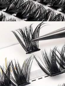 280Pcs 80D Fake Eyelashes D Curling Lashes Cluster DIY Thick Individual Eyelash Extensions 8-16mm Dense Volume Cluster Lashes Makeup Tools