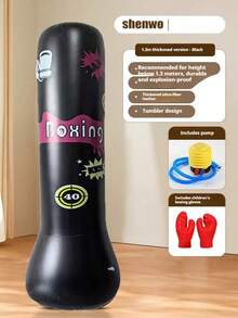 2/3 件母亲节、宰牲节青少年充气拳击沙袋玩具、冬季家居保暖、拳击、减压、成人拳击柱、生日/万圣节/圣诞节礼物 - 彩色 - 查看 8