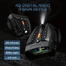 Dispositivo de visión nocturna infrarroja de ultra alta definición 4K, ajuste de 7 niveles de 5W de infrarrojos, pantalla IPS de alta definición de 4.0 pulgadas, compatible con modos de foto y video, batería de gran capacidad de 5000mAh para larga duración, vigilancia infrarroja, visualización a larga distancia, diseño compacto, visión nocturna portátil, construcción duradera, óptica de precisión, accesorio de visión nocturna, infrarrojos ajustables, aficionados, observadores de vida silvestre