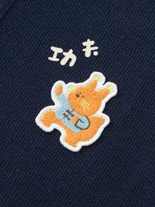 Balabala Boys Hoodie Plaid Fake Two-Layer 2025 Fall New School Style - Dark Blue - View 4