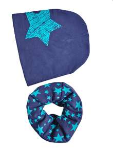 2 pezzi/set Cappellino a stella e sciarpa per bambini e bambine, set di accessori in maglia per tenere caldo testa e collo, adatto per autunno/inverno/primavera