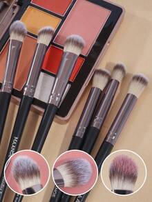 MAANGE 30pcs/31pcs Makeup Brush Set, Includes 30pcs Professional Makeup Brushes + Makeup Bag/Storage Tube, Travel Makeup Brush Set With Full Accessories, Containing Foundation Brush, Powder Brush, Blush Brush, Concealer Brush, Contour Brush, Nose Brush, Eyeshadow Brush, Eyebrow Brush, Eyeliner Brush, Lash Brush, Highlighter Brush, Detail Brush And Blending Brush.,Giveaways,Professional Makeup Brushes,Complete Makeup Set - Black - View 10