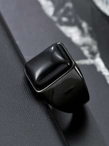 黑色粗戒指男士虎眼石戒指不锈钢铸造深色哥特式戒指朋克天然石首饰摇滚戒指日常佩戴男友礼物开业季礼物 - 虎眼石戒指 - 查看 12