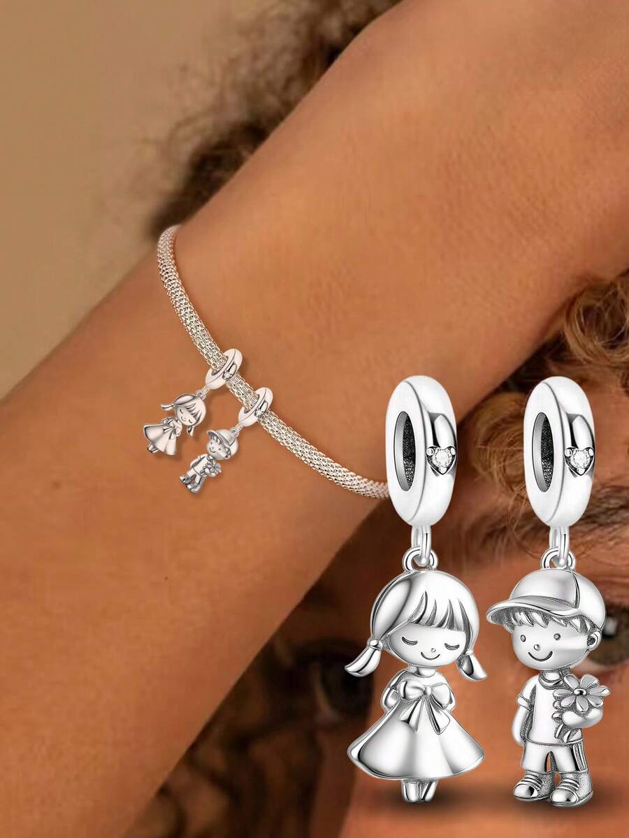 1 pezzo Accessorio di moda per braccialetti e bracciali da donna, con perline e charm, adatto per la creazione di gioielli fai-da-te e per abbinare al look quotidiano, decorazione gioiello per ragazze