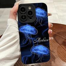 1 Funda de Teléfono con Patrón de  Luminosas Negra Mate Ojo de Ángel, Material TPU a Prueba de Golpes, Ligera y Protectora, Compatible con 16/11/13/15/15 Plus/15 Pro/15 Pro/12/14 Pro/XS/XR/11 Pro/11 Pro/12 Pro/12 Pro/13 Pro/13 Pro/14 Pro/14 Plus - Ojo de Ángel Mate -  Luminosas Negras LB - Colores mixtos - Ver 6