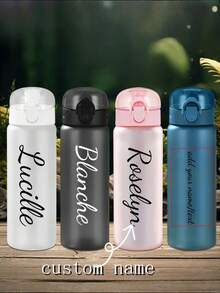 Personalisierte Foto- und Namens-Wasserflasche - Robuster Plastikdeckel mit Schnur, 3D UV-bedrucktes personalisiertes Design, perfekt für Reisen, Strandausflüge und einzigartige Geschenke (Schwarz, Pink, Blau) Anpassbare Wasserflasche 1 26 Unzen anpassbare Sportflasche: auslaufsicher, tragbar, für Outdoor-Aktivitäten, Reisen, Camping, Abschlusszeit, Geburtstagsgeschenk Kostenlose PVC-Flasche