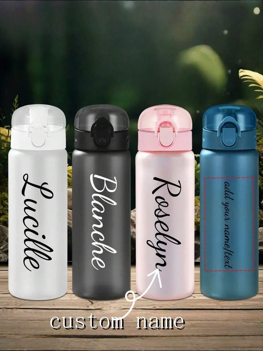 Personalisierte Foto- und Namens-Wasserflasche - Robuster Plastikdeckel mit Schnur, 3D UV-bedrucktes personalisiertes Design, perfekt für Reisen, Strandausflüge und einzigartige Geschenke (Schwarz, Pink, Blau) Anpassbare Wasserflasche 1 26 Unzen anpassbare Sportflasche: auslaufsicher, tragbar, für Outdoor-Aktivitäten, Reisen, Camping, Abschlusszeit, Geburtstagsgeschenk Kostenlose PVC-Flasche