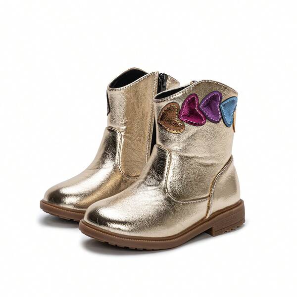 بوت غربية مريحة ودافئة ومتينة بتطريز توتمي للأطفال في فصلي الخريف والشتاء