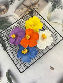 1/5 piezas Pinzas para el cabello de mujer con flores de color degradado, elegantes y minimalistas de unicolor, adecuadas para uso diario, casual, fiesta, viaje, coleta, moño, lavado de cara, maquillaje, combinación de atuendos, pinzas de garra, pasadores de cabello, accesorios de color rosa