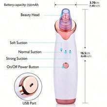 New Blackhead Removing Home Beauty Instrument, Electric Blackhead Pore Cleaner, Electric Blackhead Absorbing Instrument, Small Bubble Beauty Instrument - White - View 4