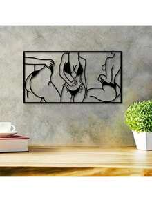 HELLOYOUNG 1 件个性化金属线艺术，描绘半遮身、翘臀的女人 - 家居装饰、家居装饰、房间装饰、墙面装饰 - 彩色 - 查看 10