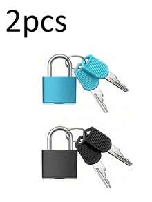1/2/3/6个装彩色迷你挂锁，带钥匙，塑料外壳，锌合金小锁，适用于行李箱、背包、健身房储物柜、旅行包、教室储物柜，也适用于旅行收纳柜和度假行李。彩色塑料挂锁，适用于学生背包、日记本和存钱罐，是上学、健身、夏季旅行的必备品，也是送给家人、朋友和爱人的绝佳礼物。 - 彩色 - 查看 21
