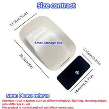 6/3pcs White Storage Boxes, Desktop Storage Boxes, Household Cosmetic Storage Boxes, Bathroom Kitchen Dorm Sundries Snack Storage Boxes, Kitchen Refrigerator Food Storage Boxes, Classroom Pen Storage Boxes, Christmas Gift - White - View 7