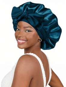 1 Pc Elastic Band Silk Smooth Color Styling Hair Net, Daily Home Hair Care Hair Net, Satin Silk Sleep Cap, With Straps And Headscarf, Suitable For Women And Natural Hair. Double-Layer Hyaluronic Acid-Infused Silk Sleep Cap, With Straps, Suitable For Curly Women And Men. Women's Silk Sleep Cap, Double-Layer Design, With Adjustable Elastic Bands And Silk Bow Hair Bands. Ladies' Elastic Silky Color Styling Hair Net, Daily Home Hair Care Hair Net.