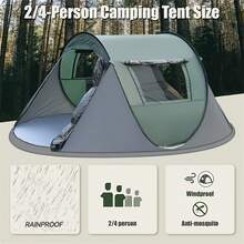 Une tente verte forêt entièrement automatique à ouverture rapide pouvant accueillir 8 personnes, en tissu Oxford, avec un cadre en fibre de verre, convenant à toutes les saisons, imperméable, coupe-vent, anti-UV, facile à ouvrir, pratique, convenant pour le camping, la randonnée et les voyages, convenant pour une utilisation à Noël, tente de jardin, tente familiale, tente ovale