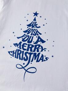 Family 2025 Christmas Crimson Red Matching Pajamas Set - Letter Tree Print  Buffalo Plaid, Dad Mom Kids Long Sleeve Tops Elastic Pants,  Cotton Fleece Lined, Holiday Photos Eve Gift Unwrapping, Soft Warm Easy To Wash True To Size