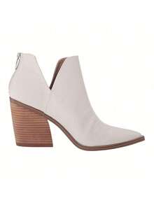Womens Pointed Toe Ankle Boots Sock Booties Faux Suede Kitten Heel Stiletto Winter Shoes - 白色 - 查看 3