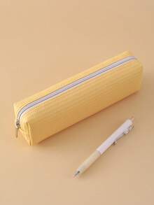 1pc Candy Color Triangle Pen Pouch Large Capacity Ins Style Niche Stationery Case Stationery Pouch For Primary Students,Back To School,School Supplies - Multicolor - View 17