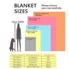 1pc Super Soft Flannel Blanket, Peanut Butter & Chocolate Pattern Throw Blanket, Snack Gift Blanket, Christmas Gift, Bedroom Decor, Picnic Blanket, Travel Blanket, Bed Blanket, Couch Blanket, Autumn Blanket, Soft Plush Blanket, Washable, Home, Travel, Outdoor Ideal Gift - Multicolor - View 3