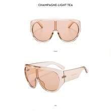 1 Pcs/Set, New Large-Frame Sports Protective Sunglasses,  Men's And Women's Personalized Sunglasses. - 香檳色鏡框搭配香檳色鏡片 - 查看 2