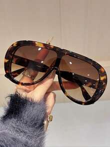 1 Pair Retro Classic Metal Oval Women's Fashion Fashion Glasses, Suitable For Holiday Gifts, Summer Beach Parties, Outdoor Travel, Street Photography And Other Occasions - Nhiều màu - Xem 2
