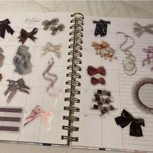 Pegatina con diseño de lazo, pegatina decorativa de uso múltiple y creativa para decorar cuentas de mano, de vuelta a la escuela