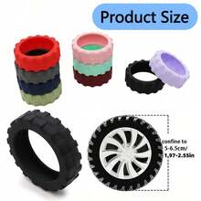 48/24/16/8件套行李箱轮套,行李箱保护套,适用于8轮旋转行李箱,耐磨防噪音行李箱套,旅行配件 - 彩色 - 查看 8