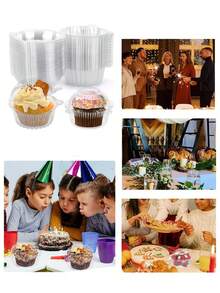 10/20/30 buc Cutii pentru tort stivuibile cu capace, Cutie transparentă din plastic pentru tort, Cutii transparente pentru ambalare fructe, Suporturi manuale pentru tort cu capac, Potrivite pentru deserturi, nunți, petreceri, Crăciun, zile de naștere, ambalaje la pachet, pungă pentru alimente, cutie pentru alimente, plăcintă, sandvișuri, accesorii de copt, organizare și depozitare în bucătărie, Decorațiuni de Crăciun, Pijamale de Crăciun, Cadouri de Crăciun, Decor de Crăciun