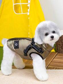 Haustierkleidung Hundeweste Herbst/Winter Neue Katzen Haustierkleidung Fleece T-Shirt Wasserdichte Haustierzubehör - Gold - Übersicht 14