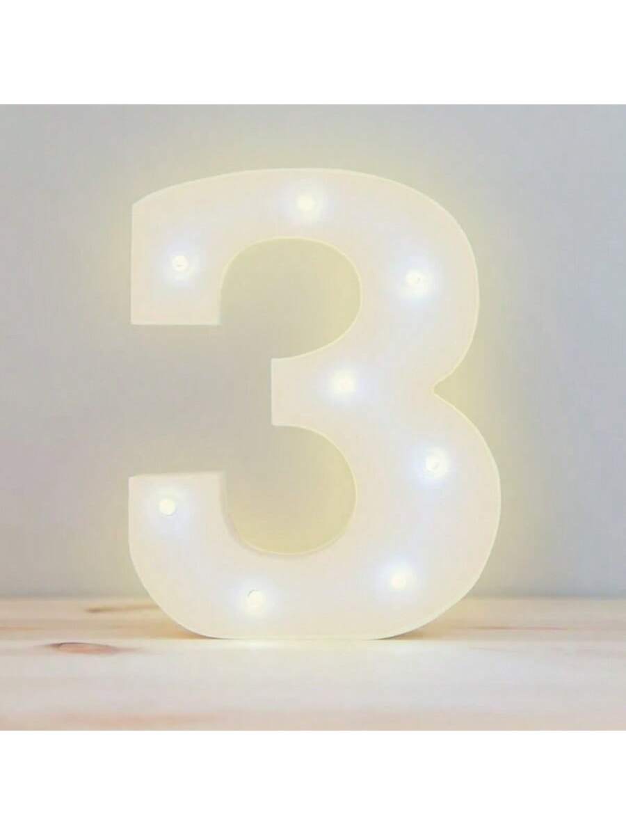 Lámpara LED Número 3 para decoración