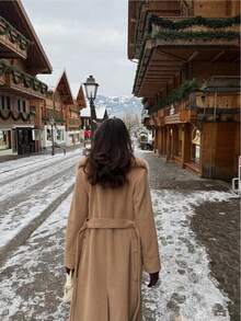 Damen Langarm Patchwork sexy elegante Retro Palast Stil Mantel Jacke, Herbst/Winter