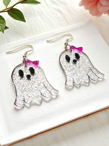 Halloween kreative Geist Ohrringe für Frauen, lustige personalisierte acryl einzigartige Braut Geist Ohrringe