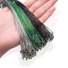 Steel Wire Leader 20cm For Lure Fishing - 4 Colors (Red/Silver/Black/Green) Pike Zander Perch - Toothproof Trace For Spinners Lures - 50pcs Lot