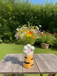 1 件情人节可爱猫爪花瓶 - 送给猫爱好者的完美猫礼物，送给女性的鲜花和猫爱好者的礼物。非常适合家居装饰、办公室、书架和电视柜。送给女性的甜蜜猫咪礼物和送给女性的猫爱好者礼物。送给女性的贴心猫妈妈礼物和送给植物爱好者的礼物