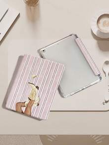 Western Cowboy Striped IPad Case, Compatible With IPad Air 4/5 (10.9 Inch), IPad 7/8/9 (10.2 Inch), Tab S6 (10.4 Inch), Tab A7 Lite (8.7 Inch), Stylish Leather Protective Cover, Great Gift For Back To School, Valentine's Day, New Year - Multicolor - View 6