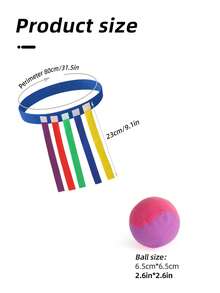 Kids Tail Pulling Game Set, Parent-Child Interactive Sticky Ball Vest + Tail Pulling Toy, Sensory Training Dodge Ball Physical Exercise, Outdoor Multi-Person Chase Game, School Sports Supplies, Christmas/Thanksgiving Party Game Props, Halloween Children's Gift Set (Random Color Details)