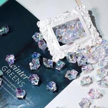 Holographic Rocks 220PCS Dazzling Vase Fillers Acrylic Crystals Beads Marbles 13OZ Glass Gems Centerpieces Table Decoration Party Wedding Birthday