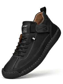 1 par de zapatos deportivos para hombre, zapatos casuales con cordones, de negocios, cálidos y transpirables, ligeros y antideslizantes, tallas desde 38 hasta 48, zapatillas de correr de media altura con cordones, estilo caballero, cómodos, duraderos, zapatos de viaje, hechos a mano