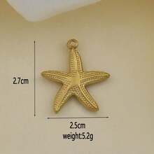 1pc Stainless Steel Fashionable Beach Vacation Pendant, DIY Handmade Bracelet, Earring, Hanging Decor Accessory