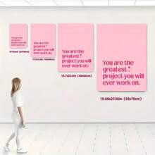 1 pieza Póster de lienzo con citas inspiradoras, arte decorativo de estilo moderno sin marco, impresión de letras de tinta definitivamente adecuada para decoración del hogar, oficina, sala de estar, dormitorio - Decoración de interiores de primavera e invierno Pósters de arte de pared vintage sin marco