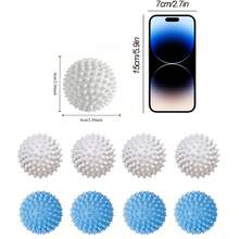 5/6 piezas Bolas de lavandería reutilizables, suavizante de telas, bolas para la secadora, removedor de pelo de mascotas, rociador para eliminar arrugas de la ropa, herramientas de limpieza profunda, artículos esenciales para el hogar
