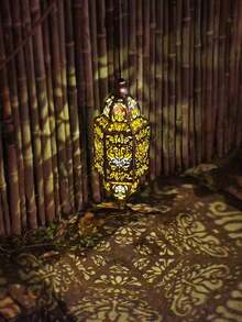 OTDECOR Solar Path Lights - Moroccan Style Outdoor Hanging Lights, IPX4 Waterproof & Dustproof, Semi-Recessed Pathway Lights, Outdoor Statue Lights With Button Control, Solar Nickel Battery, Brightness Under 100 Lumens, Includes Light Source - Single Pack - Multicolor - View 2