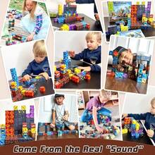 80/105/150/200pcs Magnetic Building Blocks Toy Set - STEM Sensory Cubes, Magnetic Tiles Surprise Box, Creative 3D Cubic Puzzle, Build Mineral World, Suitable For 3+ Boys And Girls, Birthday/Halloween/Christmas Gift (Random Color & Pattern) - Multicolor - View 7