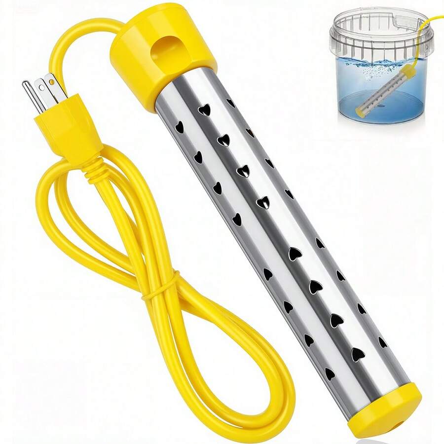 Calentador De Agua Reforzado, Inmersión, 2000w Amarillo